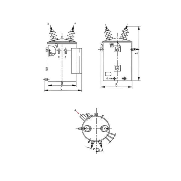 single phase pole mounted transformer​ (40)