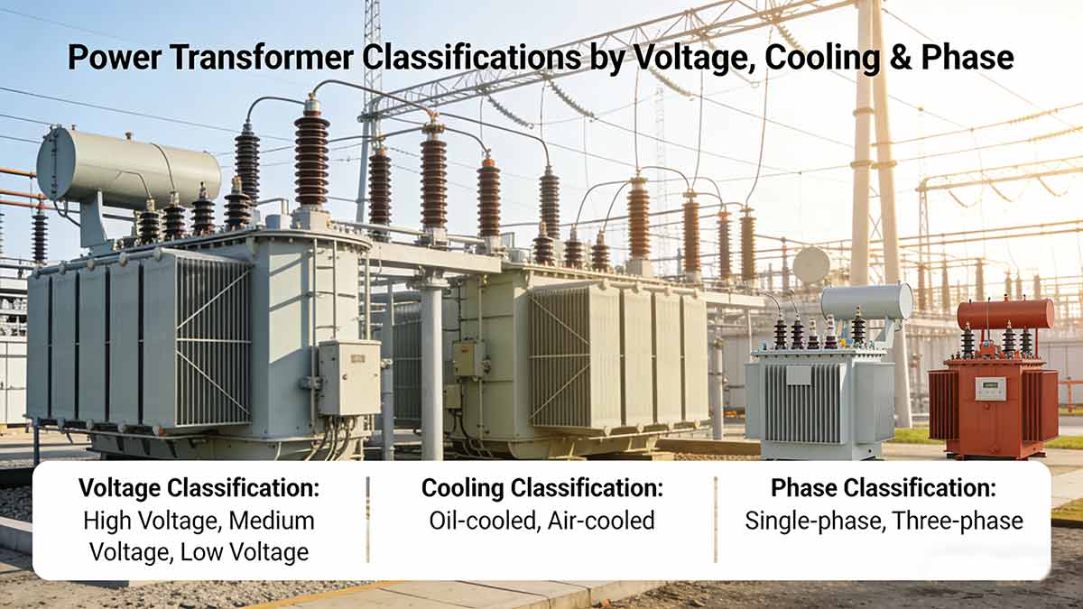 What Are the Power Transformer Classifications by Voltage, Cooling & Phase? 5 Power-Transformer-Classifications-5
