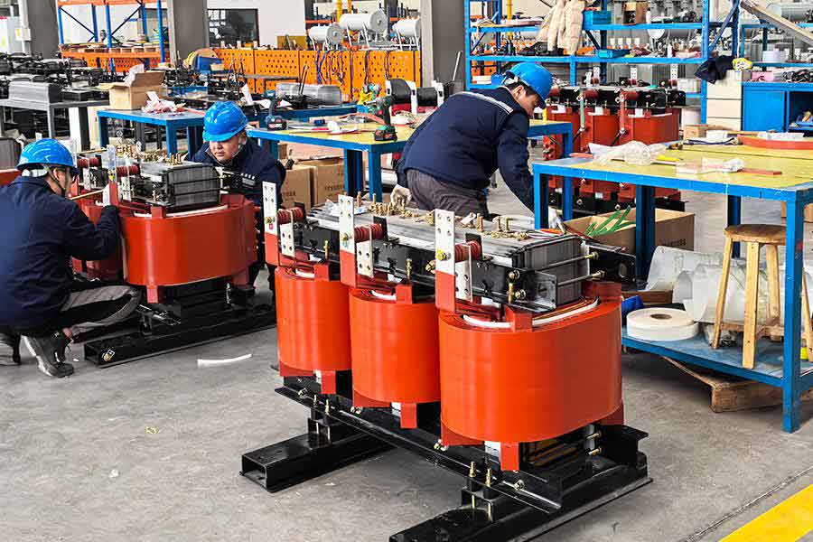 Oil-immersed-and-dry-type-transformers-in-a-manufacturing-facility
