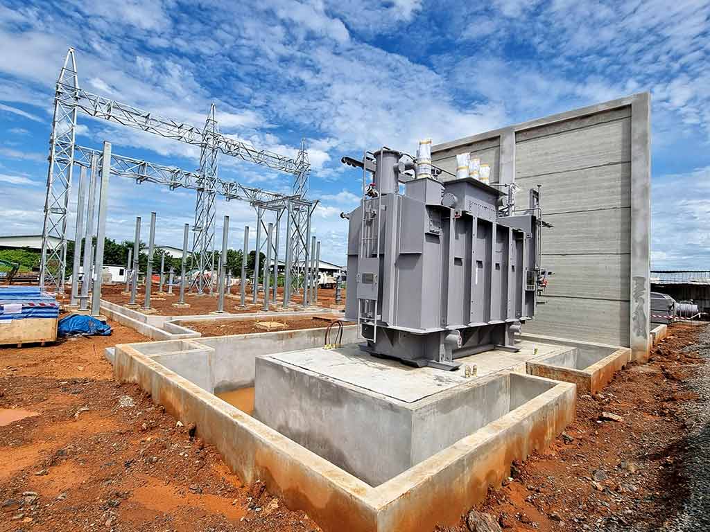 Power-transformer-installed-at-an-industrial-substation